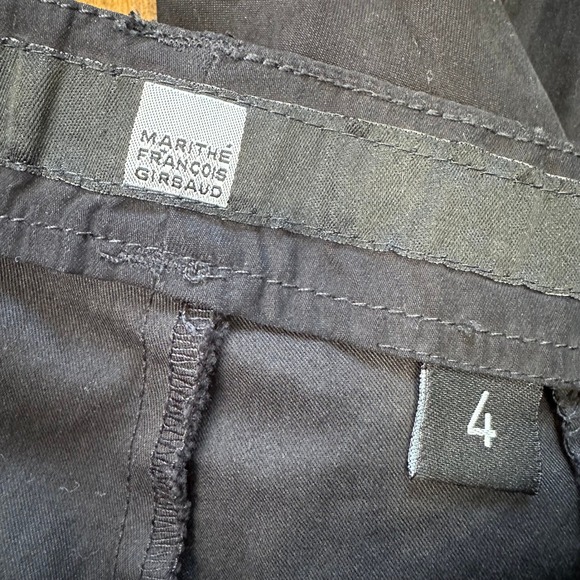 Marithe Francois Trouser Pants Women Size 4 Cotton Black Minimalist Casual Relax - Picture 6 of 10
